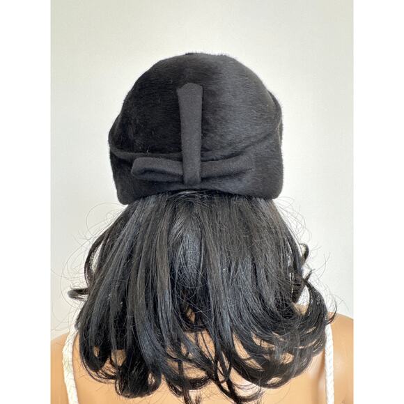 American Vintage Ennis Shop Black Hat Bow Accent body made it Italy by Brigitte main image 12